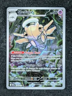 2025 Pokemon SHEDINJA #144/132 Mega Evolutions Illustration Rare Holo English - Image 1