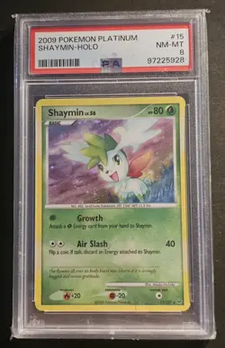 2009 Platinum Shaymin Holo Rare 15/127 PSA 8 English - Image 1