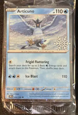 SEALED Articuno 032/159 Holiday Calendar Snowflake Stamp Cosmos Holo Pokemon - Image 1