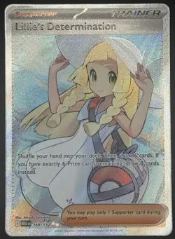 Pokemon TCG Lillie's Determination Mega Evolution Trainer Full Art 169/132 NM - Image 1