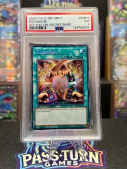 YuGiOh - Exchange - Speed Duel - 1st Edition - Secret Rare - PSA 7 - Image 1
