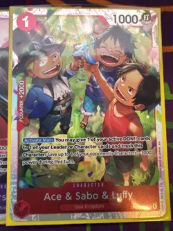 Ace & Sabo & Luffy, OP13-007 One Piece TCG, Carrying On His Will - Image 1
