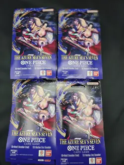 20x One Piece TCG: The Azure Sea's Seven Sleeved Booster OP-14 New/Sealed - Image 1