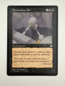 Bottomless Pit MTG Magic the Gathering Card NM Near Mint Stronghold - Image 1