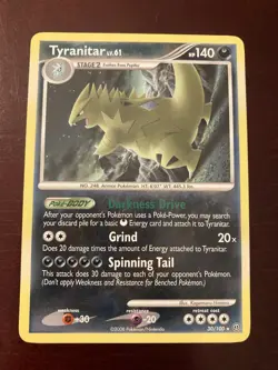 Tyranitar Lv. 61 30/100 Stormfront Non-Holo Regular Rare Pokemon TCG Card - Image 1
