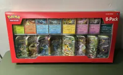 Pokemon: Prismatic Evolutions Costco 8 Mini-Tin Bundle w/ Promo Cards New Sealed - Image 1