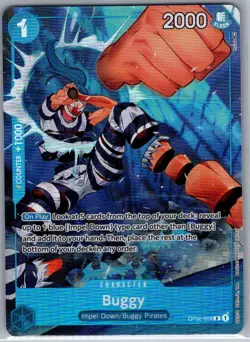 Buggy (Alt Art) OP02-058 English Paramount War - One Piece Card - NM - Image 1