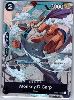 Monkey.D.Garp (Alt Art) OP02-115 English Paramount War - One Piece Card - NM - Image 1