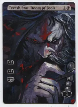 Tevesh Szat, Doom of Fools Altered Art Mtg Hand Painted Card Commander - Image 1