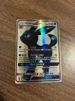 Pokemon TCG Umbreon GX Hidden Fates Holo Full Art Ultra Rare Card SV69/SV94 - Image 1