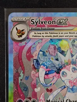 Pokemon Sylveon EX TCG Prismatic Evolutions Holo Rare Card 156/131 SV - Image 3