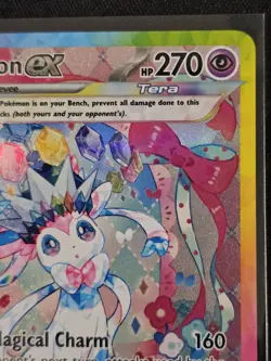 Pokemon Sylveon EX TCG Prismatic Evolutions Holo Rare Card 156/131 SV - Image 4