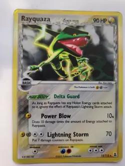 Rayquaza Delta Species Holo Pokemon Card Base Fossil WOTC NM U - Image 1