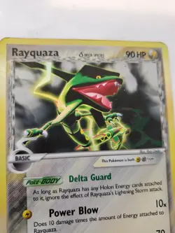Rayquaza Delta Species Holo Pokemon Card Base Fossil WOTC NM U - Image 3