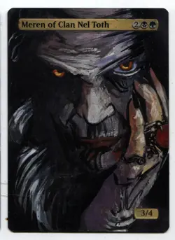 Meren of Clan Nel Toth Altered Art Mtg Hand Painted Card Commander - Image 1