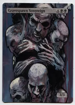 Gravespawn Sovereign Altered Art Mtg Hand Painted Card Commander - Image 1