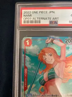 PSA10 One Piece Card Game Nami OP01-016 Romance Dawn R Alt Art Japanese - Image 3