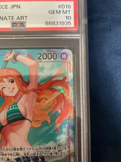 PSA10 One Piece Card Game Nami OP01-016 Romance Dawn R Alt Art Japanese - Image 4