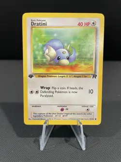 Pokemon Card 1ST EDITION Dratini Team Rocket 53/82 WotC Vintage 2000 NM - Image 1