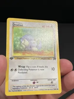 Pokemon Card 1ST EDITION Dratini Team Rocket 53/82 WotC Vintage 2000 NM - Image 4