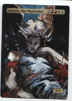 Aurelia, the Warleader Altered Art Mtg Hand Painted Card Commander - Image 1