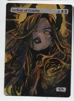 Archon of Cruelty Altered Art Mtg Hand Painted Card Commander - Image 1