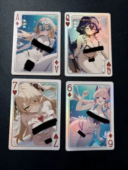 4 Card Lot Beautiful Delicate Moan Goddess Story Waifu Spicy Foil A Q 7 6 - Image 1