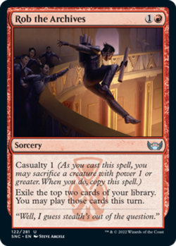 x4 Rob the Archives - Foil U MTG Streets of New Capenna M/NM, English - Image 1