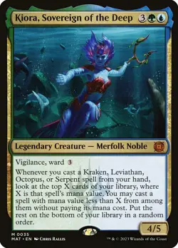 1x Kiora, Sovereign of the Deep NM Eng MTG - March of the Machine : Aftermath - Image 1