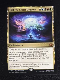 MTG Tarkir: Dragonstorm Call the Spirit Dragons 0174 NM Mythic - Image 1
