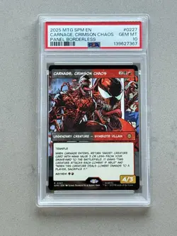 PSA 10 ~ Carnage, Crimson Chaos 0227 (Borderless) MTG Marvel's Spider-Man SPM - Image 1