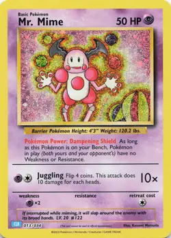 Pokemon Mr. Mime Holo Trading Card Game Classic #013/034 NM - Image 1