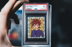 1999 MERLIN GARY PRISM PSA 9 MINT #S31 MINI STICKERS NINTENDO GOLD HOLO POKEMON - Image 1