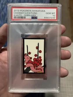2013 POKEMON HANAFUDA KANTO FEBRUARY CHANSEY/LICKITUNG PSA 10 - Image 1