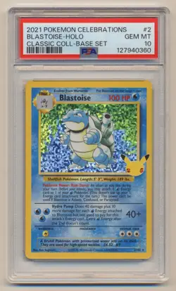 PSA 10 Pokemon Celebrations Holo Rare Blastoise 2/102 GEM MINT Condition!! - Image 1