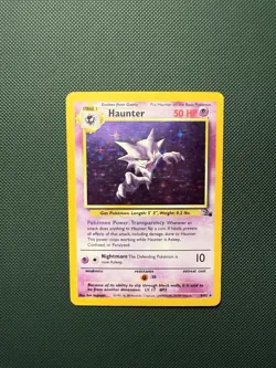 Pokemon TCG Haunter 6/62 Fossil Unlimited Holo Rare MP - Image 1