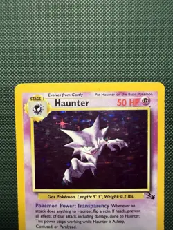 Pokemon TCG Haunter 6/62 Fossil Unlimited Holo Rare MP - Image 2