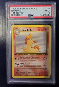 Pokemon - Rapidash 1st Edition - Jungle #44/64 - PSA 9 - Image 1