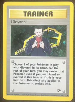 Pokemon WOTC Giovanni Trainer Holo Rare ~ Original Gym Leader - Image 1