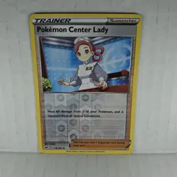 Pokemon Center Lady 176/202 Swsh01: Sword & Shield Reverse Holo NM Fast Shipping - Image 1