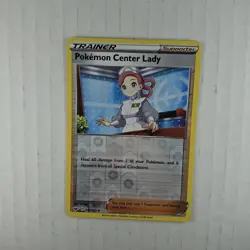 Pokemon Center Lady 176/202 Swsh01: Sword & Shield Reverse Holo NM Fast Shipping - Image 3
