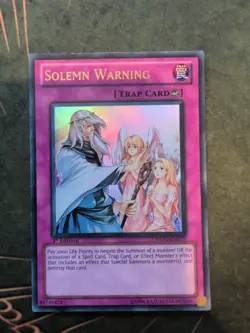 Yugioh-Solemn Warning-Ultra Rare-1st Edition-DREV EN077 (LP) - Image 1
