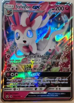 Sylveon GX - 92a/145 - Alternate Art - Guardins Rising - NM/M Pokemon Card TCG - Image 1