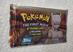 Topps Pokemon The First Movie Trading Cards Sealed Pack - Blue Logo - Vintage! - Image 1