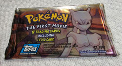 Topps Pokemon The First Movie Trading Cards Sealed Pack - Blue Logo - Vintage! - Image 3