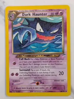 Neo Destiny Pokemon Cards Ghastly Dark Haunter HOLO Dark Gengar 2000 Good Cond - Image 4