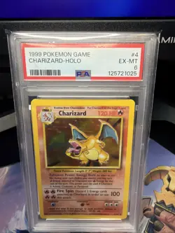 Pokemon TCG Charizard Base Set Holo Rare Card 4/102 PSA 6 - Image 1