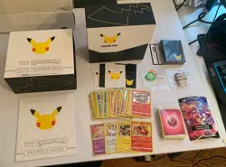 Pokemon CELEBRATIONS ETB w/accessories, 50+ cards, codes, and energy. No packs. - Image 1