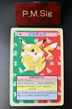 Pikachu No. 025 Topsun Blue Back 1997 Japanese Pokemon Card - Image 1