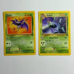 Pokemon TCG Zubat & Golbat 2 Card Evolution Lot WOTC 1999 - Image 1